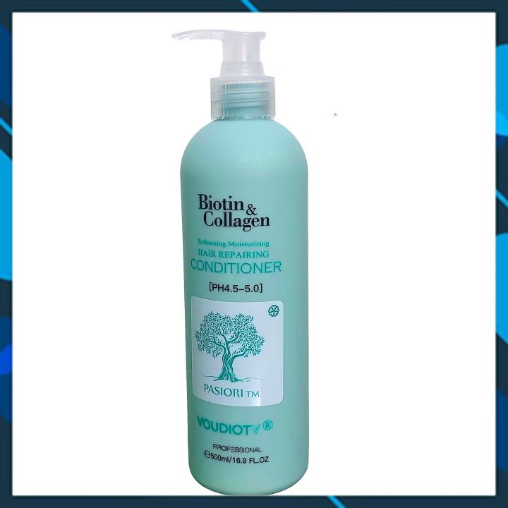 DẦU XẢ VOUDIOTY SOFTENING MIOISTURIZING HAIR REPAIR BIOTIN & COLLAGEN XANH BIỂN MỀM MƯỢT NGĂN GÃY RỤNG CHO TÓC GÀU NGỨA 500ML