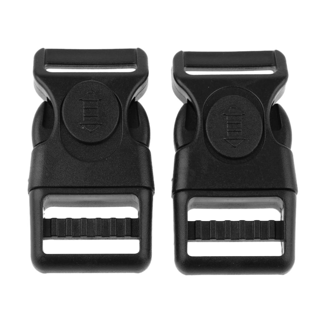 10pcs Plastic Black Curved Buckle Side Release For Paracord Bracelet