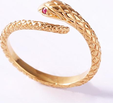 Nhẫn bạc 925 rắn đuôi ngang Gix Jewel N39