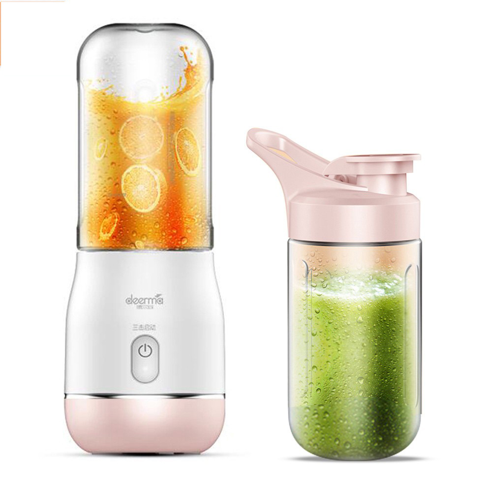 Máy Xay Sinh Tố Cầm Tay Xiaomi Deerma Juicer Fruit Mix NU-08 - Thiết Kế Sang Chảnh - Màu Hồng Patel - Hàng Nhập Khẩu