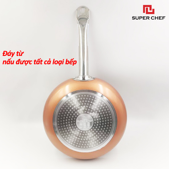 Combo Nồi Chảo Chống Dính Super Chef Đáy Từ Cao Cấp, An Toàn, Bền Bỉ Size NCS24