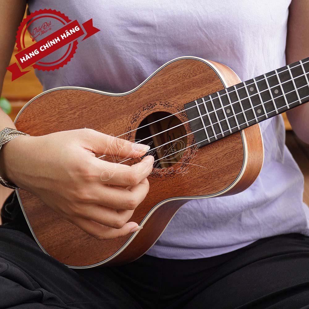 Đàn Ukulele Concert Chard WD-24THX, Màu nâu nổi bật, Mặt đàn Gỗ gụ - Hàng chính hãng