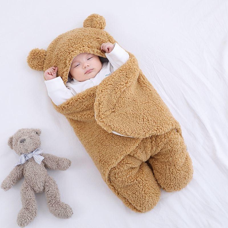 Mềm Mại Cho Bé Sơ Sinh Bọc Chăn Túi Ngủ Cho Bé Bao Da Cho Trẻ Sơ Sinh Sleepsack Cotton Dày Ủ Kén Cho Bé 0-9 tháng