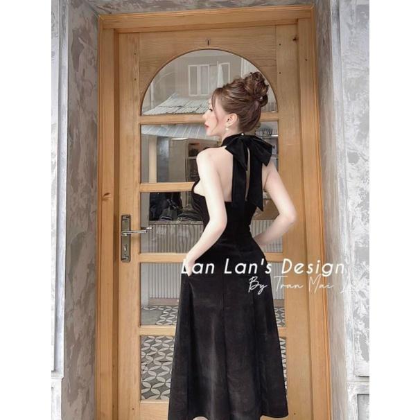 ĐẦM CỔ YẾM MIDI DÁNG XOÈ DỰ TIỆC