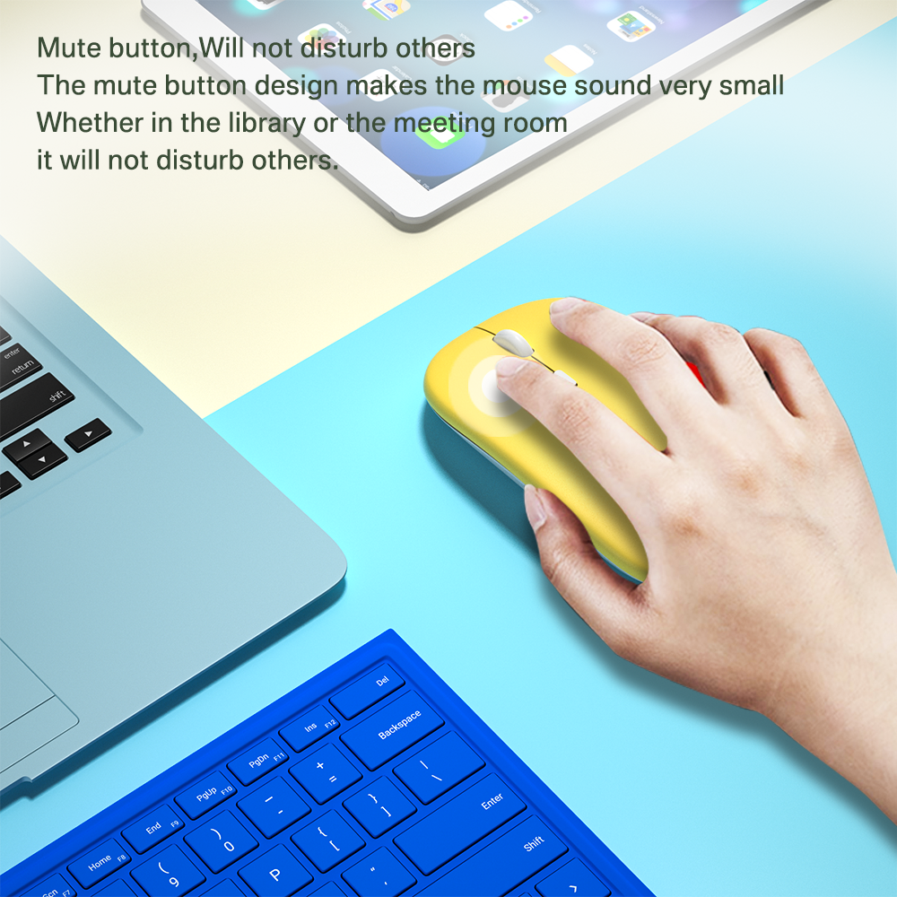 Chuột Không Dây Sạc Chuột Bluetooth Máy Tính Im Lặng Mause Ergonomic Cho Apple iPad Pro Macbook Samsung Laptop