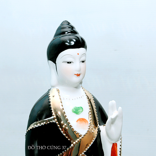 Tượng Địa Mẫu Nương Nương đứng - gốm sứ