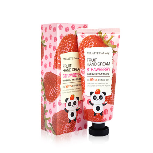 KEM DƯỠNG DA TAY LÀM TRẮNG DA CHIẾT XUẤT DÂU TÂY MILATTE FASHIONY FRUIT HAND CREAM - STRAWBERRY 60g