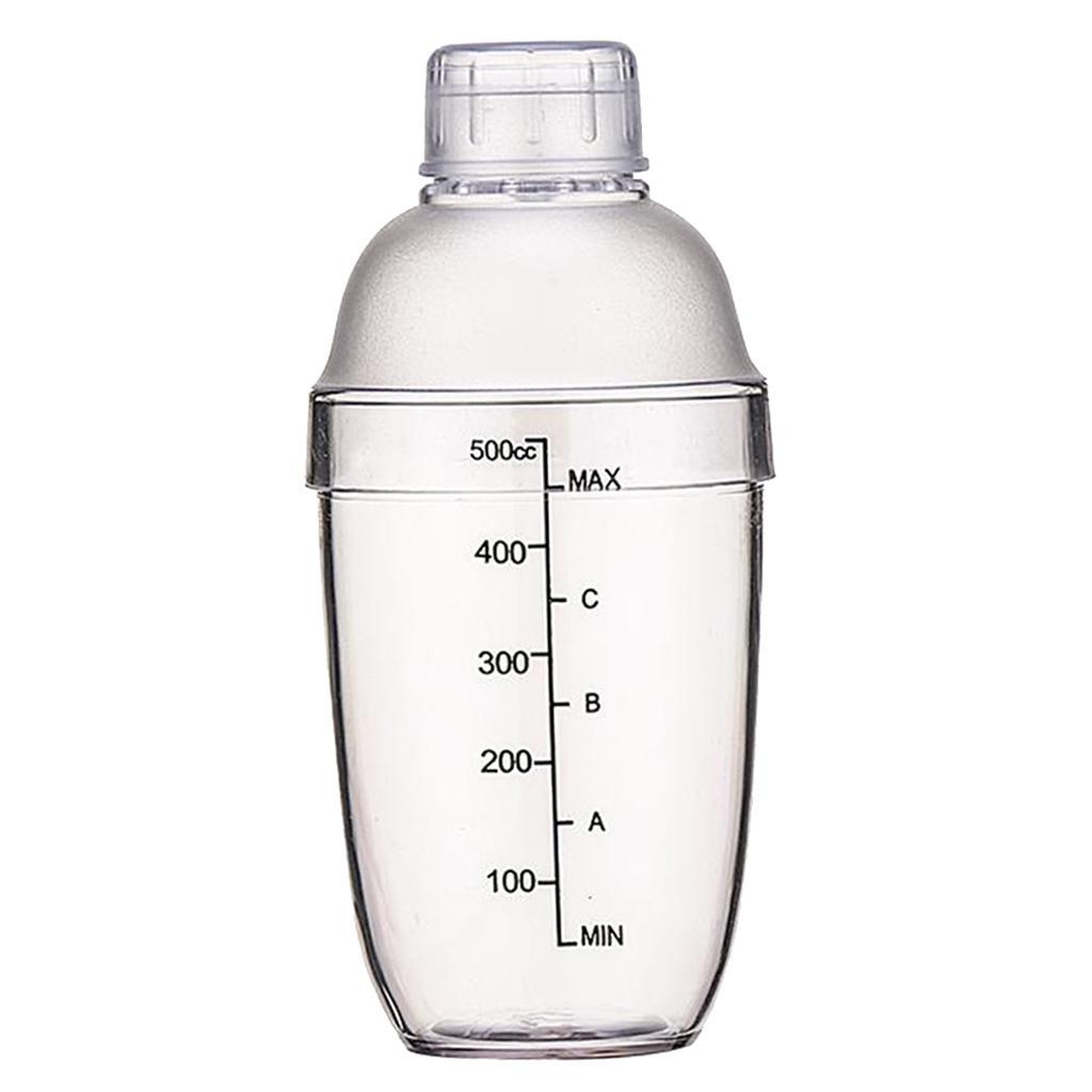 2 Pieces Cocktail Shaker - Clear Matte Bottle Bar Pub Drink Party Supplies