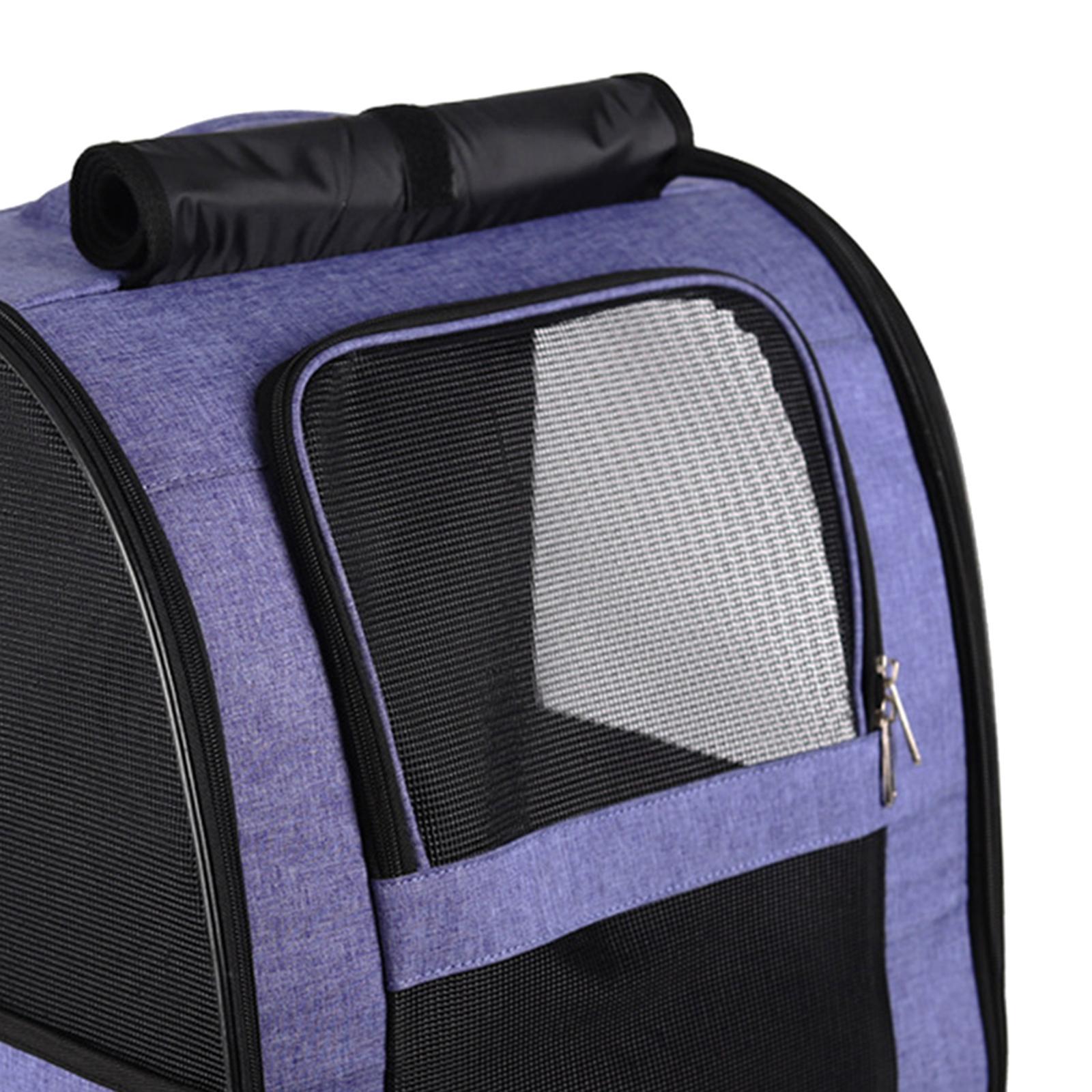 Oxford Cloth Mesh Folding Pet Dog Cat Carrier Backpack Carrying Bag