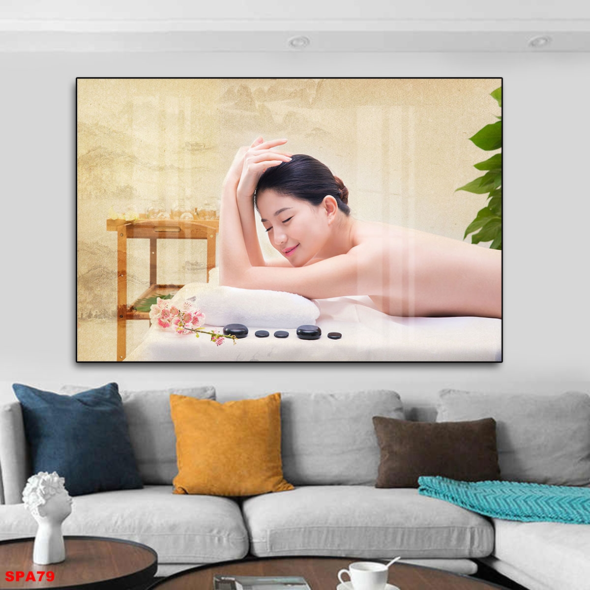 Tranh Đơn Trang Trí Sang Trọng - Tranh Cô Gái Treo Tường Spa Đẹp