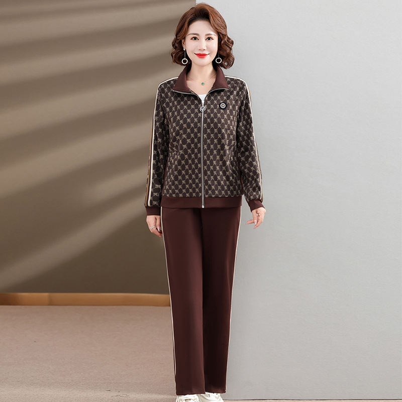 Bộ Đồ Thể Thao Mùa Xuân Thu Cho Mẹ AB93- Hàng Quảng Châu Cao Cấp
