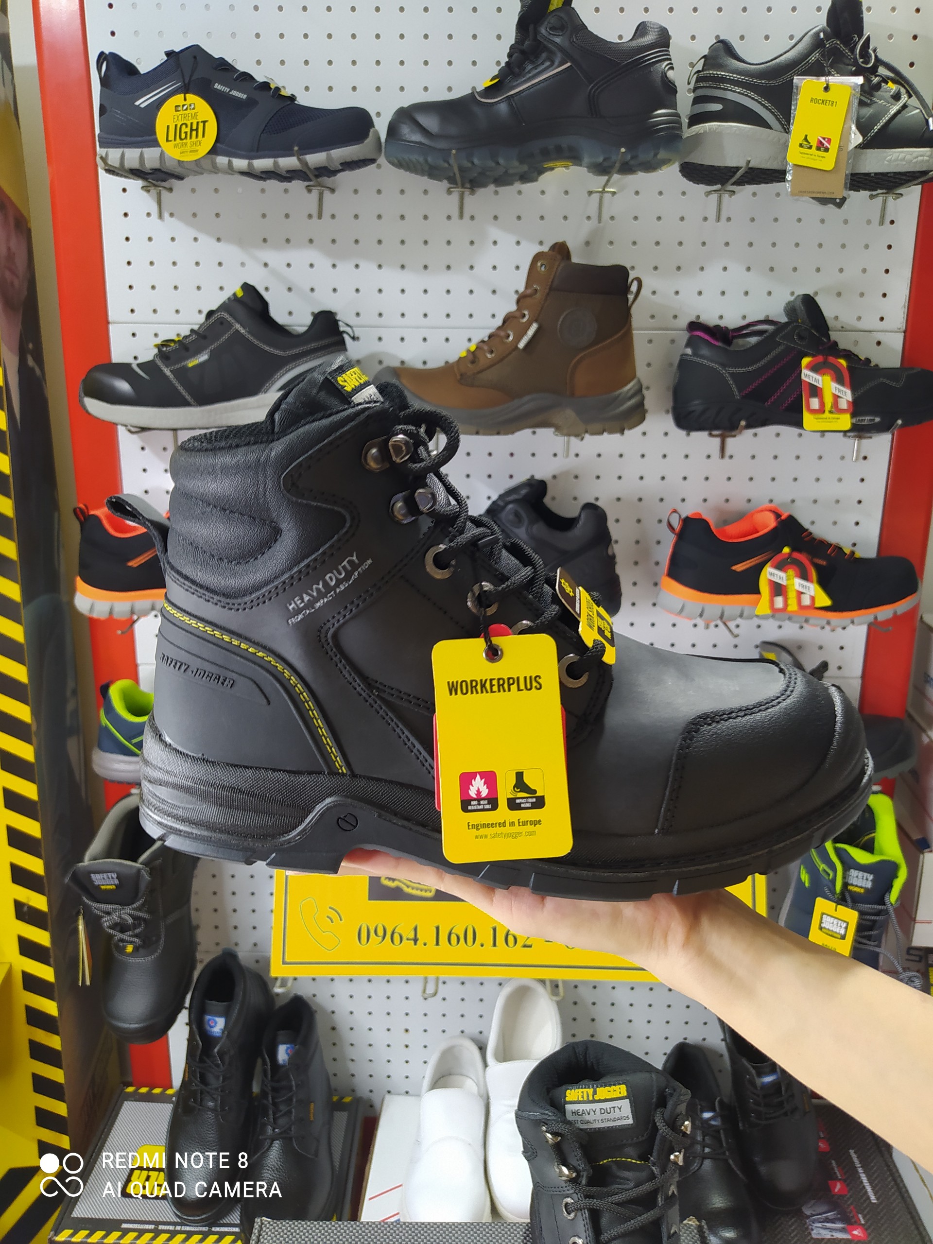 Giày Bảo Hộ Lao Động Safety Jogger Workerplus, Đế PU, Chống Đâm Xuyên, Va Đập, Chịu Nhiệt Độ Cao