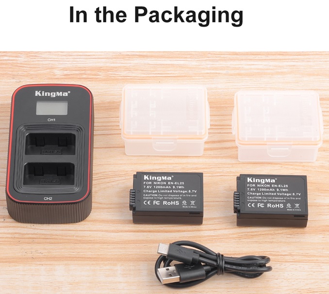 Pin sạc Kingma Ver 3 cho Nikon EN-EL25 , Hàng chính hãng