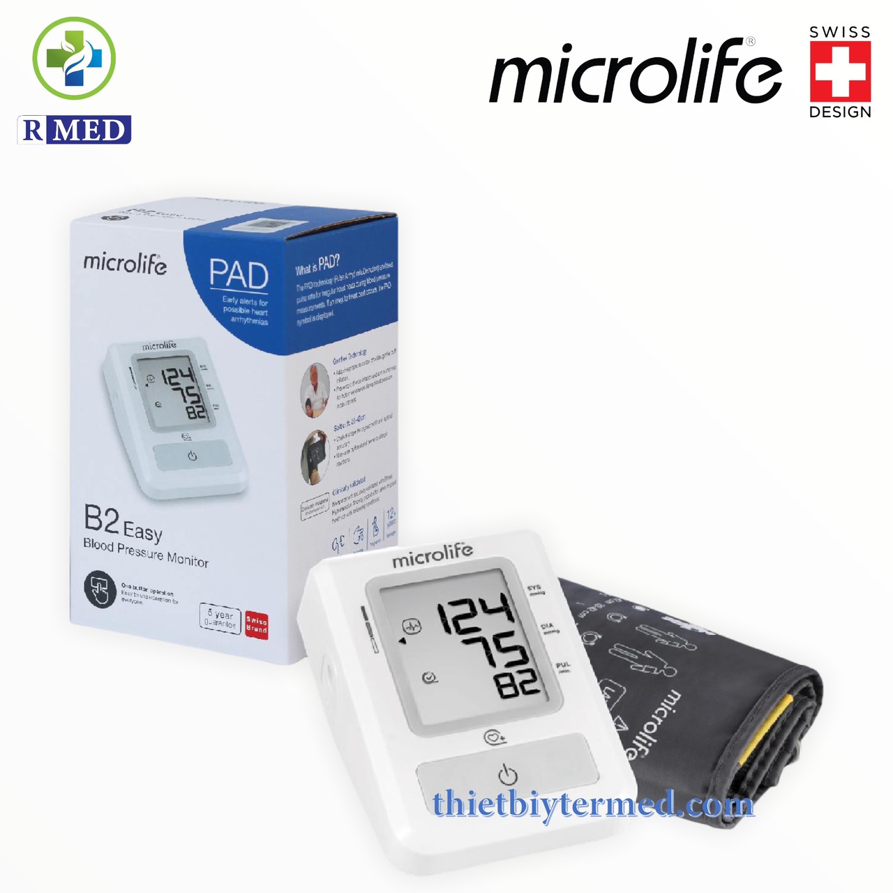 Microlife B2 Easy - Máy đo huyết áp bắp tay