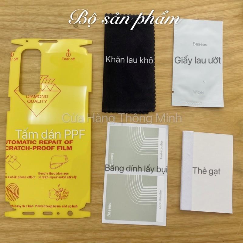 Dán PPF mặt trước, mặt sau, màn hình, mặt lưng dành cho iPhone X, XS, XS Max, XR full viền chuẩn lỗ loa phím