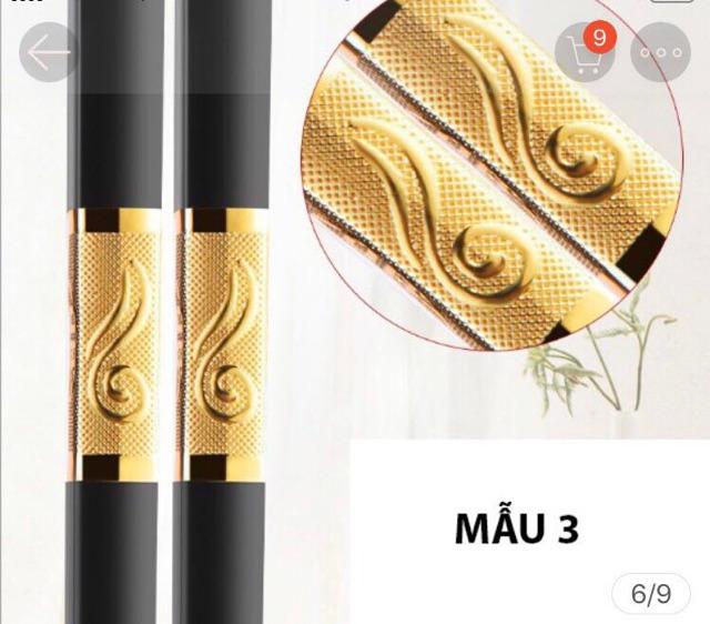 Bộ 10 đôi đũa khảm vàng phong cách Nhật Bản