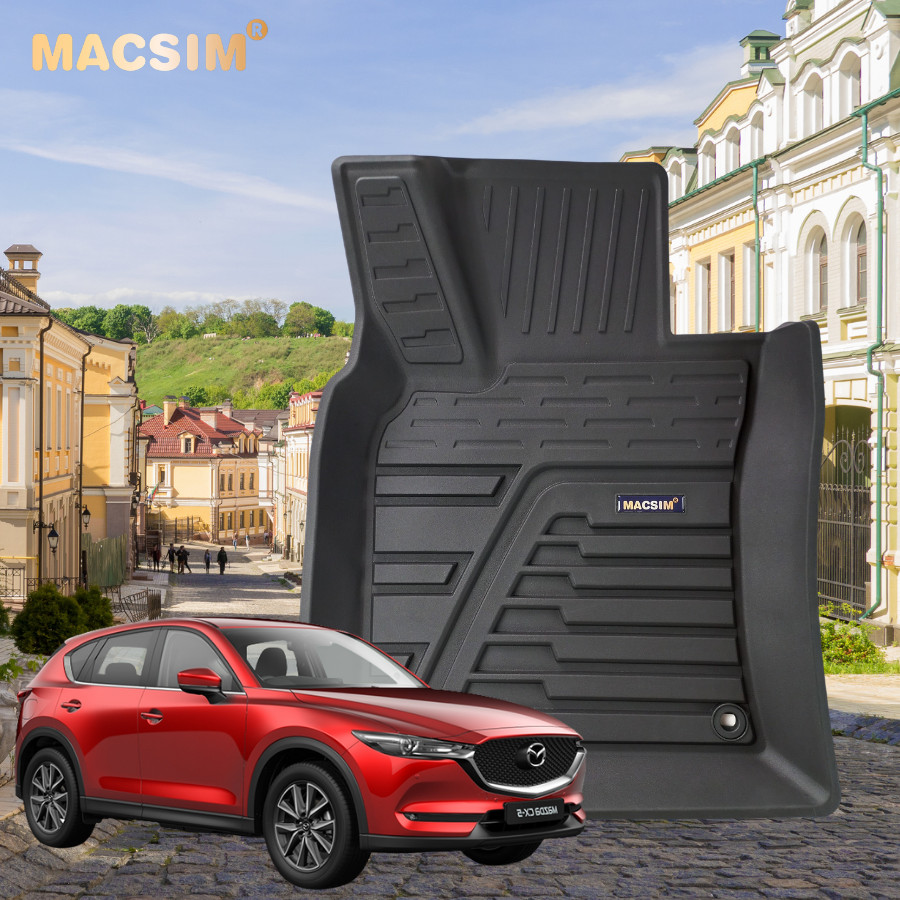 Thảm lót sàn xe ô tô Mazda CX5 2018 tới nay, Nhãn hiệu Macsim chất liệu nhựa TPE đúc khuôn cao cấp.