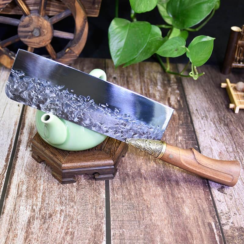 DAO BẾP - DAO THÁI HOA VĂN CAO CẤP MÃ DT151 ĐỘC 6996 topcomshop vn