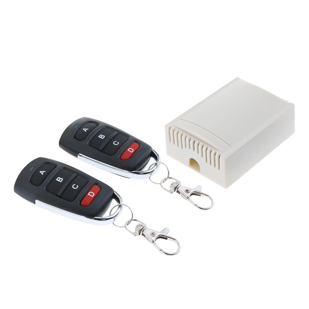 DC 12V 4-Channel RF Wireless Remote Controller Light Switch Relay Receiver