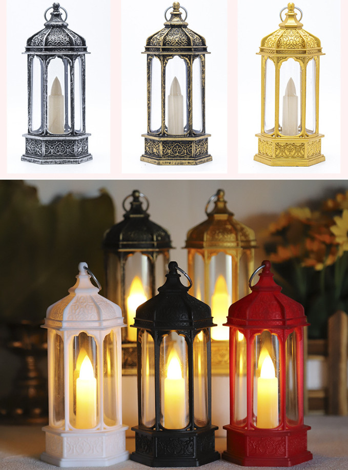Nến Điện Tử Để Bàn Trang Trí Phong Cách Cổ Điển 14x5cm Có Móc Treo