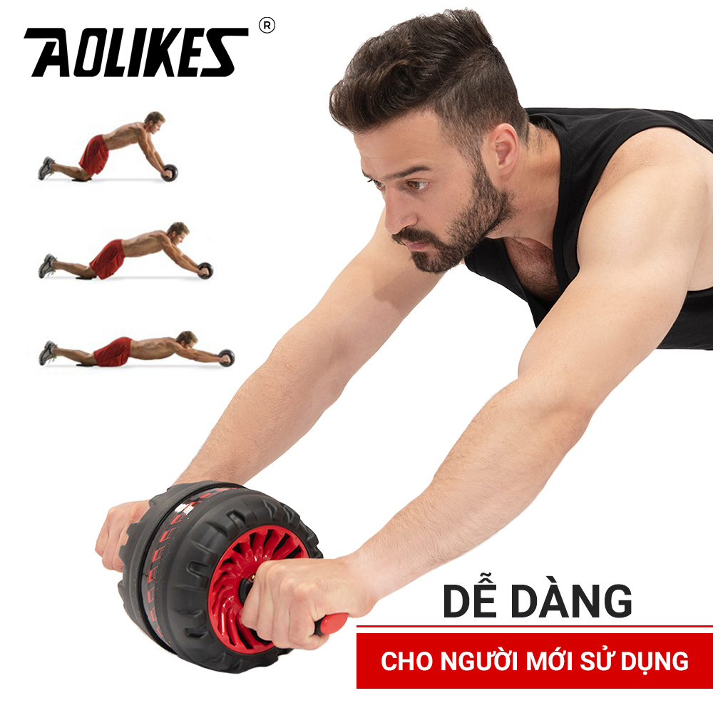 Con lăn tập bụng cao cấp AB Roller AOLIKES A-SW800 có lò xo trợ lực