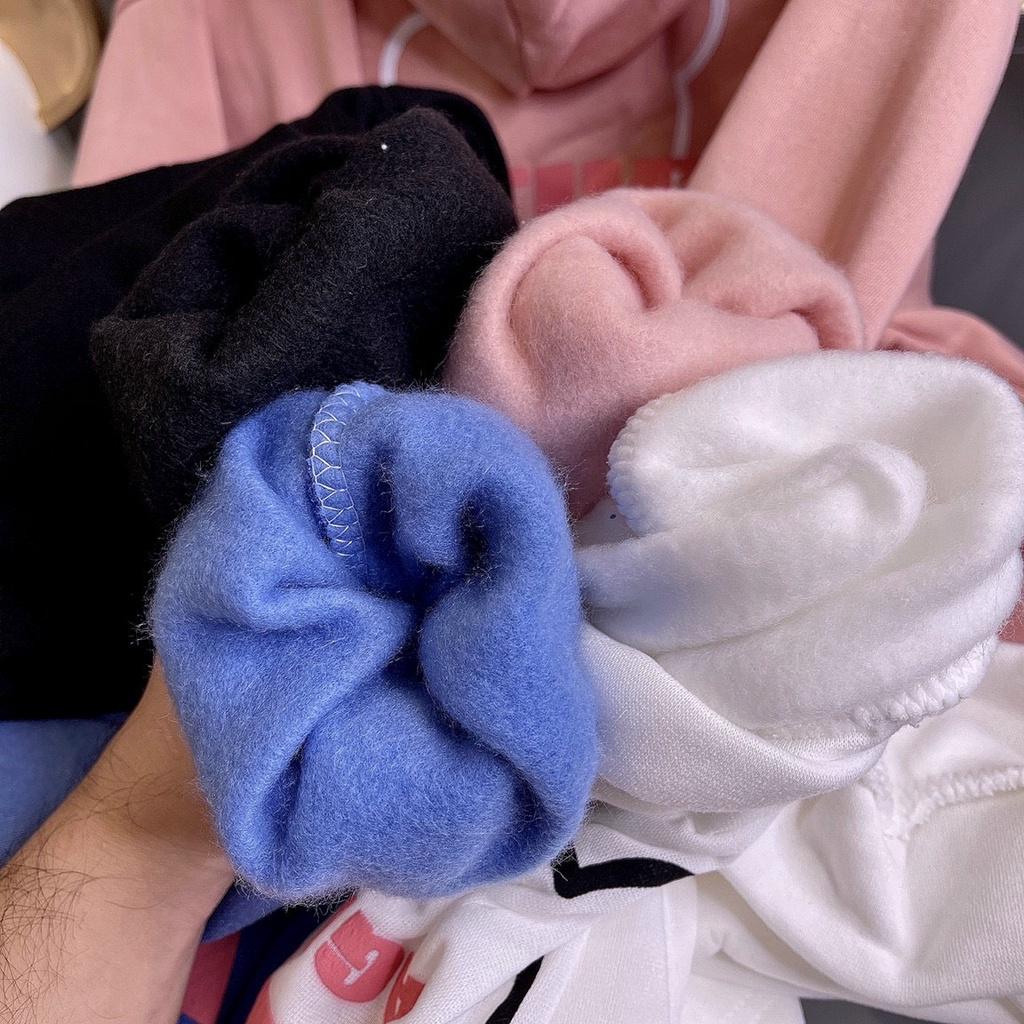 Áo Hoodie 2 Nón Nỉ Bông Form Unisex Nam Nữ