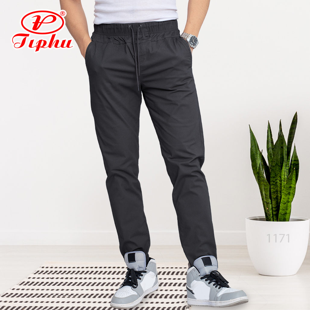 Quần Kaki Lưng Thun Baggy Hiệu Amazing, Form Suông, Lưng Chun, Phong Cách Unisex, Tôn Dáng Đẹp, Trẻ Trung - Đất Nhạt 1171 - 32