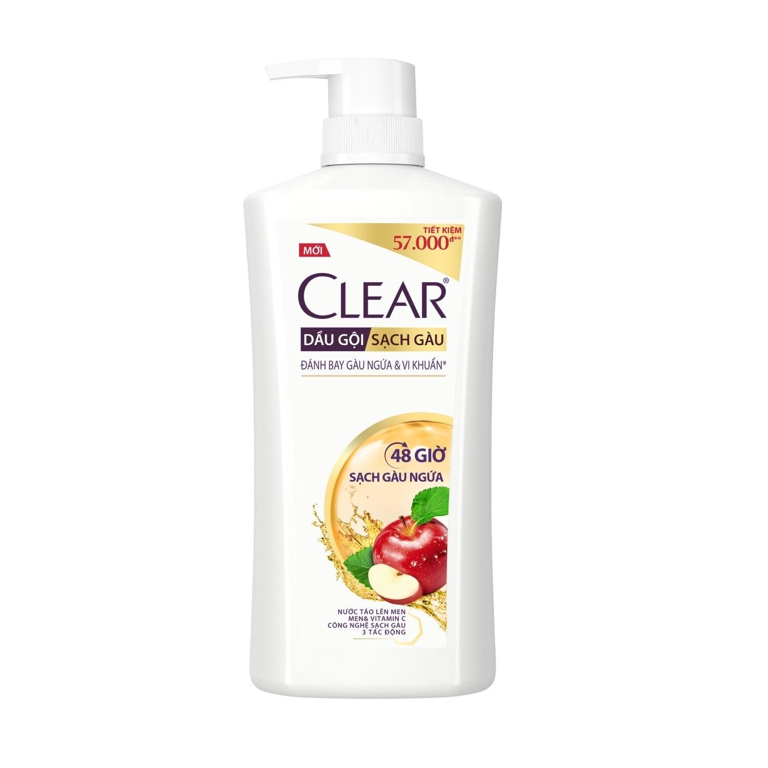 Dầu Gội Sạch Gàu Clear 48 Giờ Sạch Gàu Ngứa 630g (612ml)