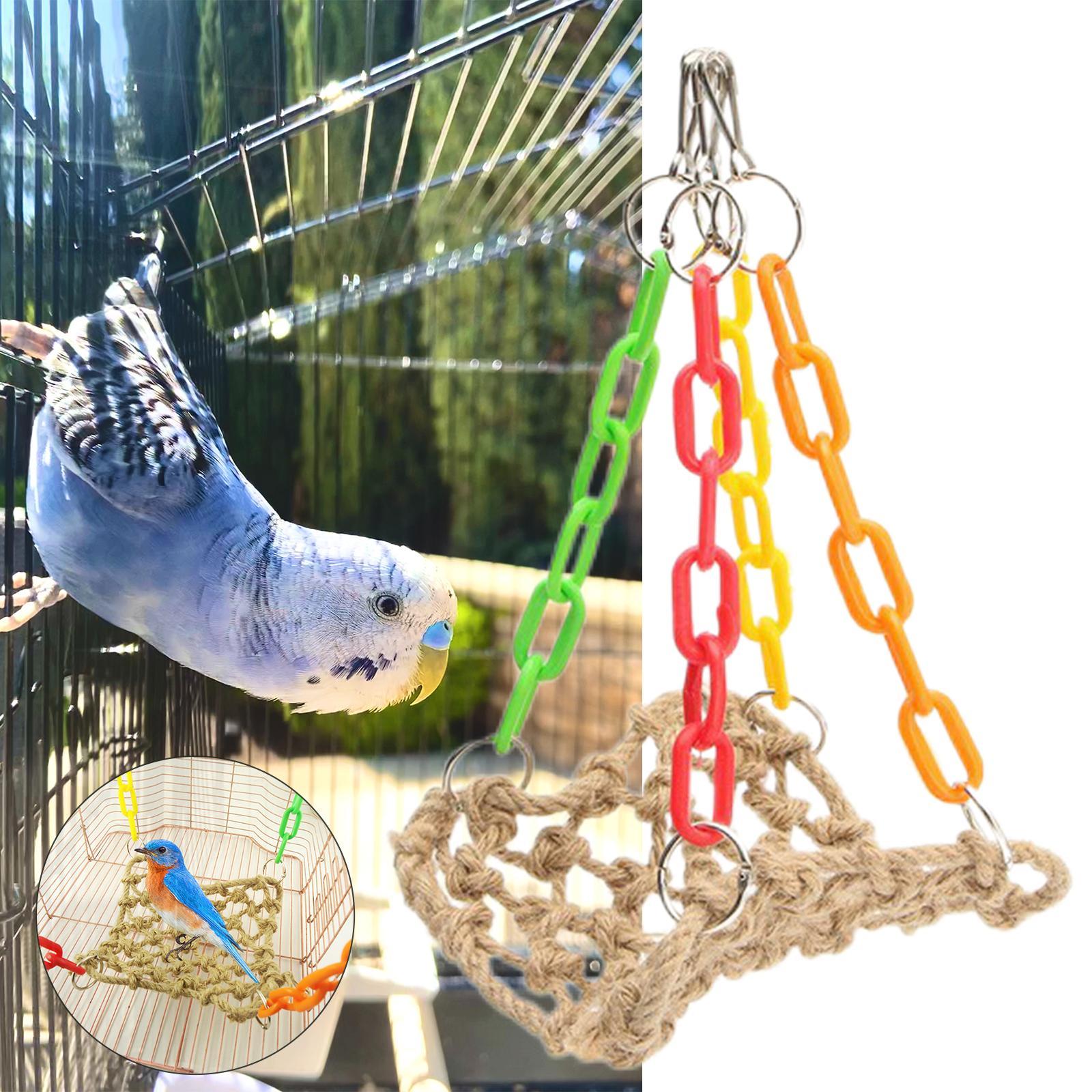 Pet Bird Swing Parrot Parakeet Budgie Cockatiel Cage Hammock Toys Hanging