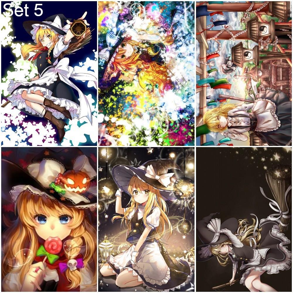 Bộ 6 Poster anime Touhou Gensou Mangekyou - Đông Phương Huyễn Tưởng (1) (bóc dán) - A3,A4,A5