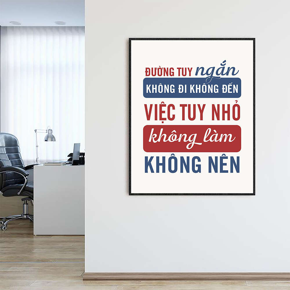 Tranh động lực Đường tuy ngắn, không đi không đến. Việc tuy nhỏ, không làm không nên-Model: AZ1-0542