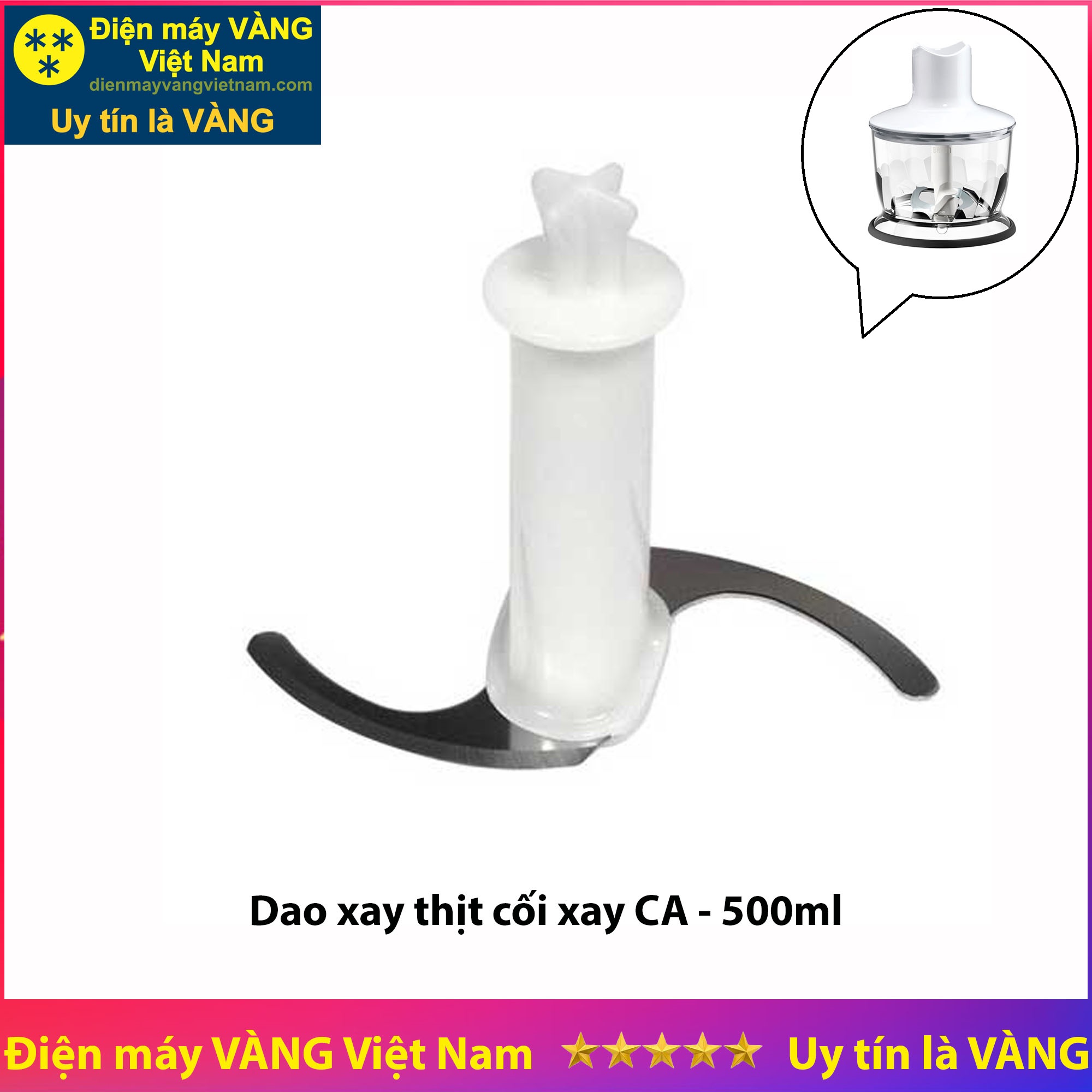 Phụ kiện dao xay thịt cối CA 500ml của máy xay cầm tay MQ5035 MQ535 MQ3035 MQ5235