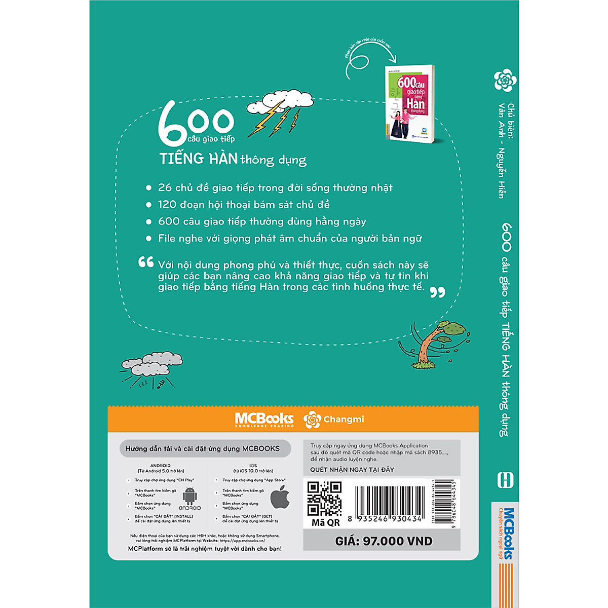 600 Câu Giao Tiếp Tiếng Hàn Thông Dụng - Tự Tin Giao Tiếp Với Người Bản Ngữ (Học Kèm App MCBooks) - MinhAnBooks