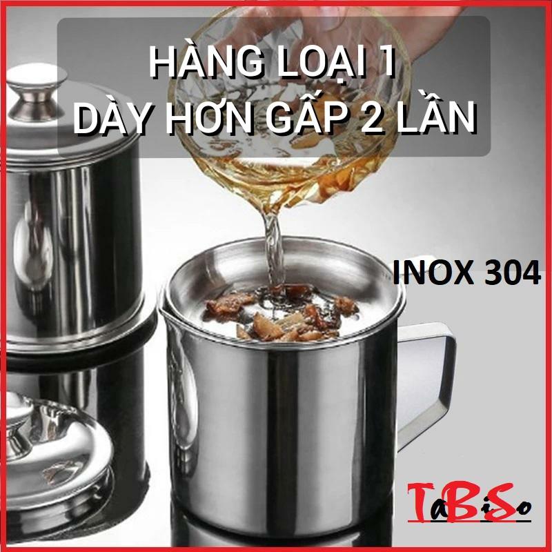 Bình Lọc Dầu Ăn INOX 304. Lọc dầu ăn xả bỏ cặn, Ca lọc dầu ăn, Bình đựng dầu, hũ chứa đựng dầu mỡ lọc cặn dầu