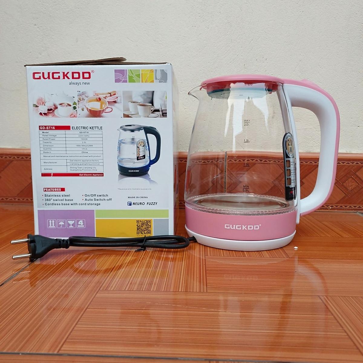 Ấm Siêu Tốc Thủy Tinh Cao Cấp COOKDD 1.8Lít Model GD -ST16 - Hàng Chính Hãng
