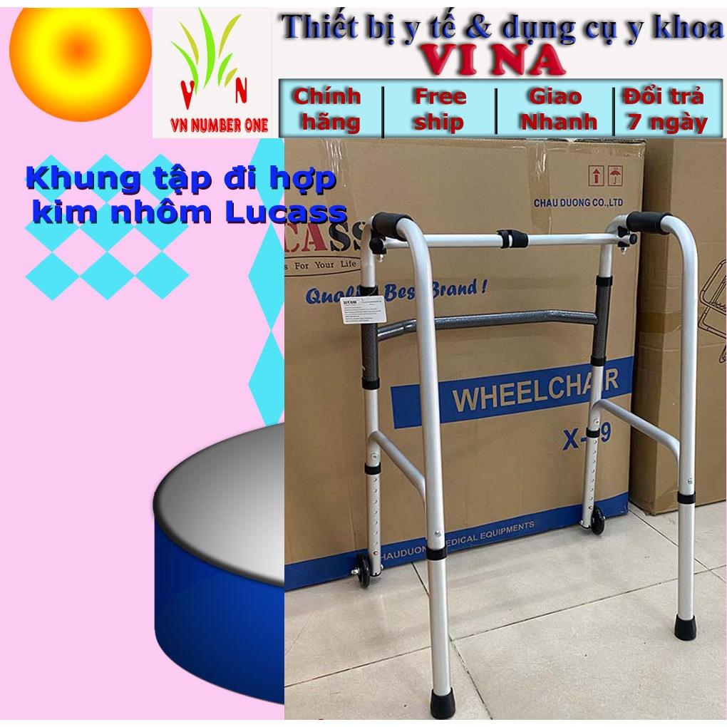 Khung tập đi có bánh xe hợp kim nhôm rất nhẹ, hàng nhập khẩu  có bảo hành, có thế gấp gọn