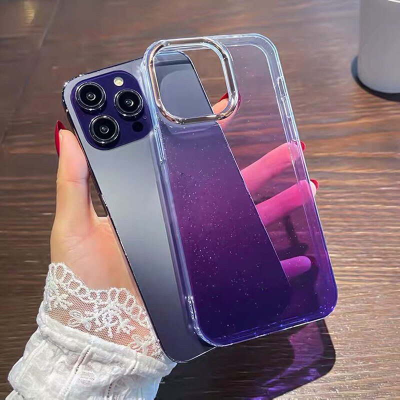Ốp lưng chống sốc cho iPhone 14 Pro / 14 Pro Max / 12 Pro Max hiệu Likgus Luxury Gradient trang bị viền Camera ánh kim sang trọng , chống sốc chống va đập - Hàng nhập khẩu