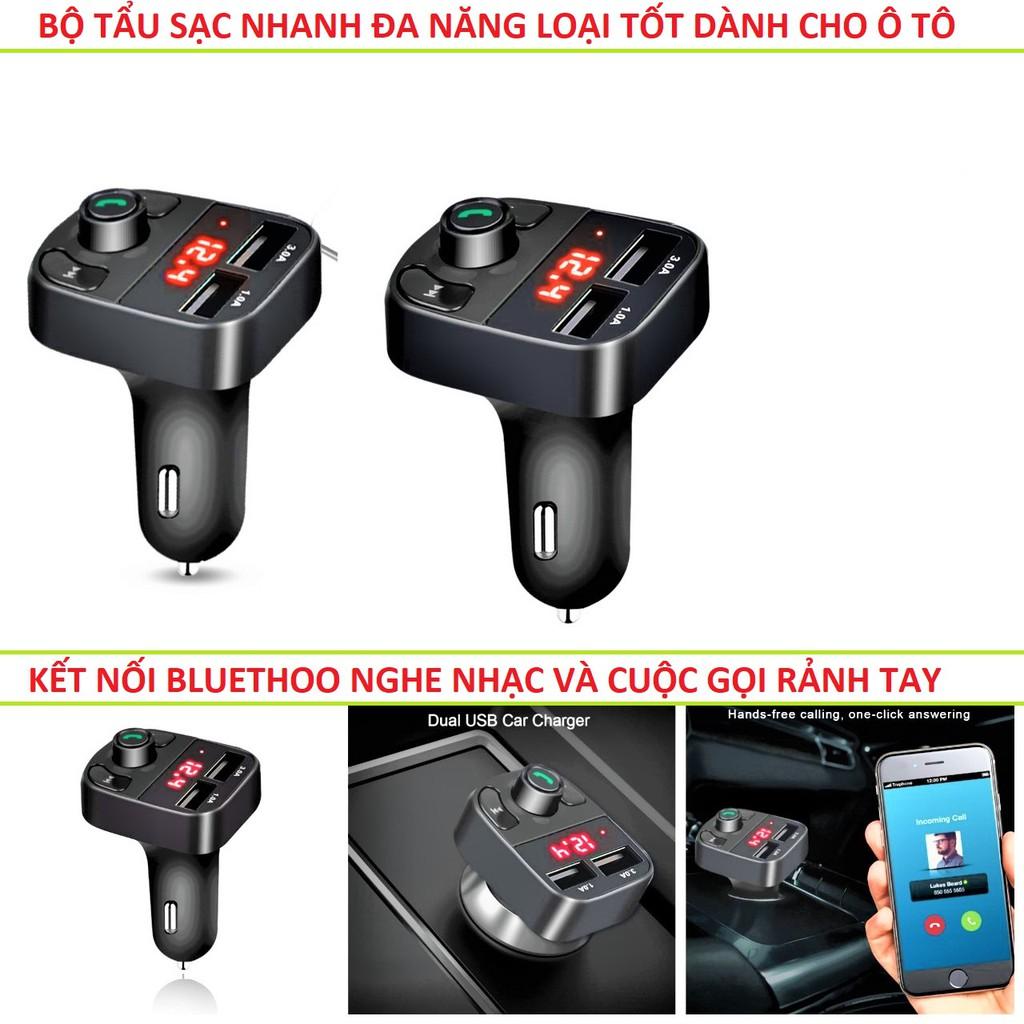 TẨU SẠC Ô TÔ KIÊM NGHE NHẠC MP3 BLUETHOO ĐA NĂNG THÔNG MINH