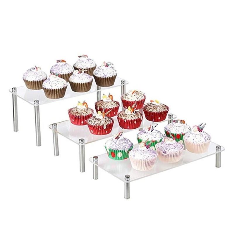 3 Cái/bộ Mica/Acrylic trưng bày Cupcake , Búp Bê, Nước Hoa, Mỹ Phẩm, Sơn Móng Tay, Bánh Tráng Miệng