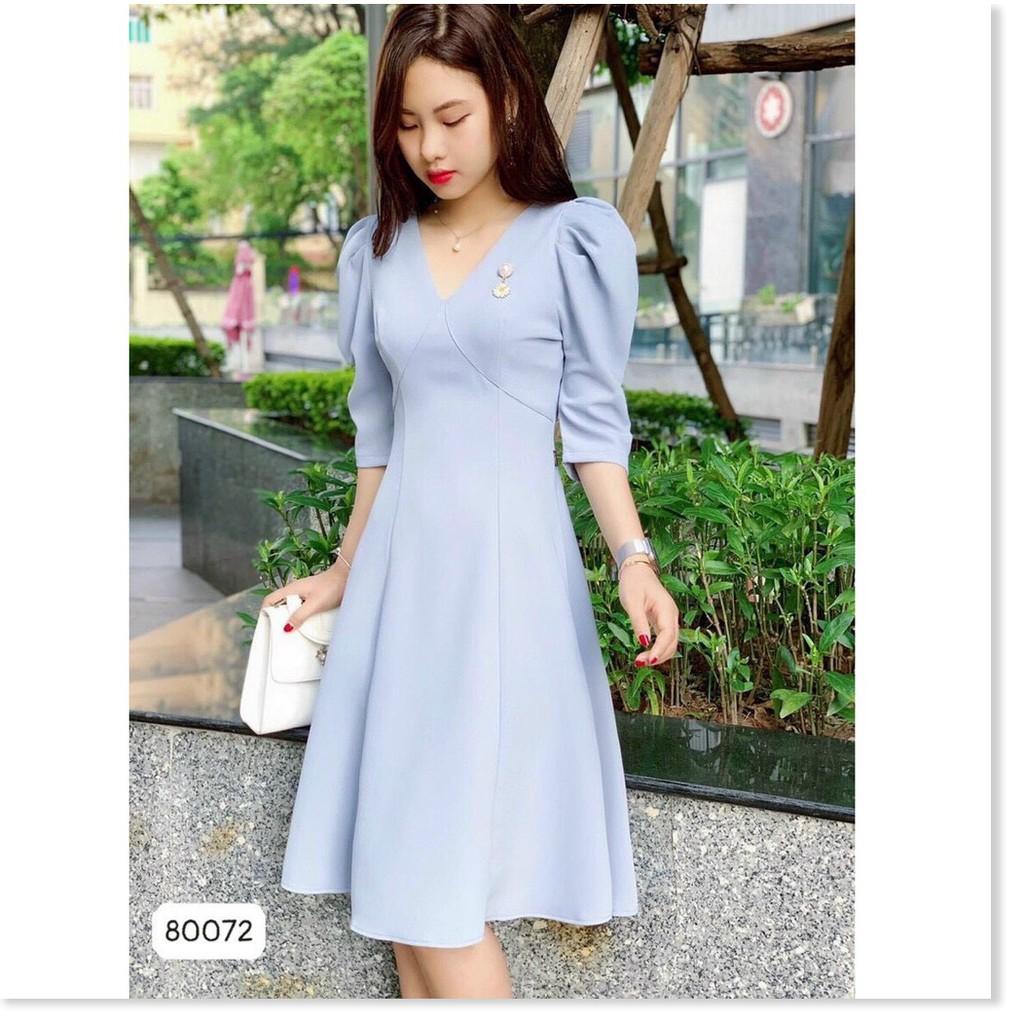 ĐẦM UMI XINH XẮN,HỌA TIẾT TRƠN NHƯNG KHÔNG KÉM PHẦN SANG TRỌNG LANA FASHION