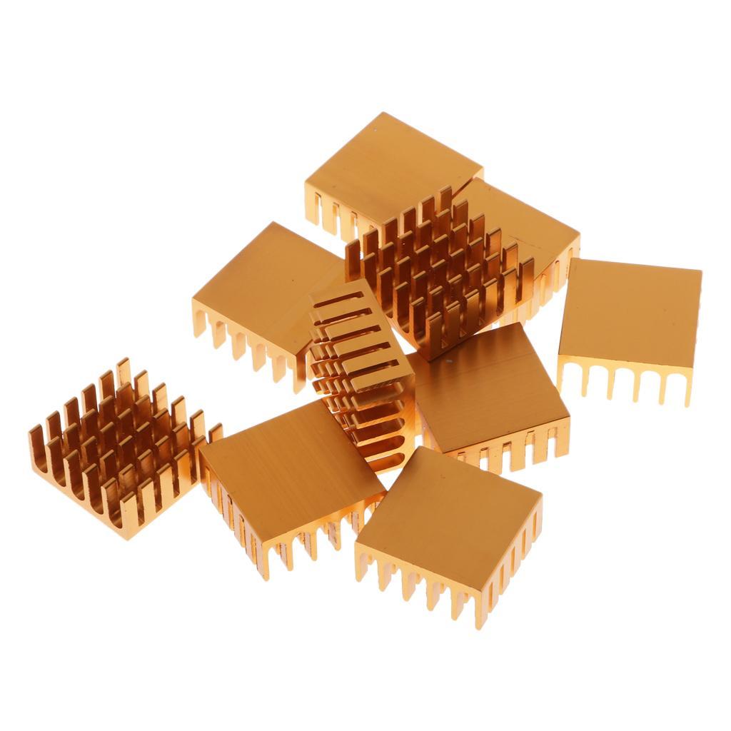 10PCS Aluminum Heatsink Cooling Fin Heatsink Cooler 22x22x10mm for CPU LED