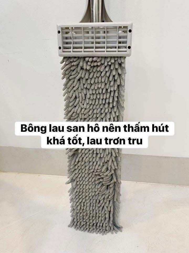 Cây Lau Nhà Tự Vắt, Chổi Lau Nhà Tự Vắt Thông Minh Xoay 360 Độ, Bông Lau San Hô