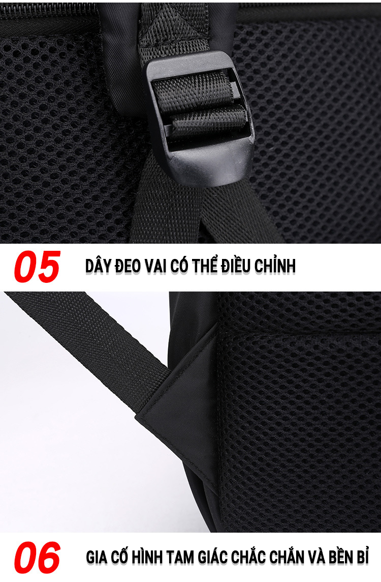 Balo Nam Chống Thấm Nước, Chống Xước, Chống Trộm, Thoáng Khí Phong Cách Thời Trang Besti BTY01 Chất Liệu Vải Cao Cấp Oxford - Hàng Chính Hãng