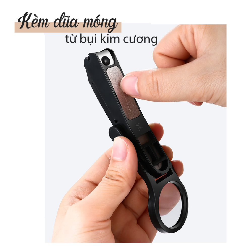 Bấm móng tay cao cấp Nhật KAI Seki Magoroku (kèm kính lúp) HC1823