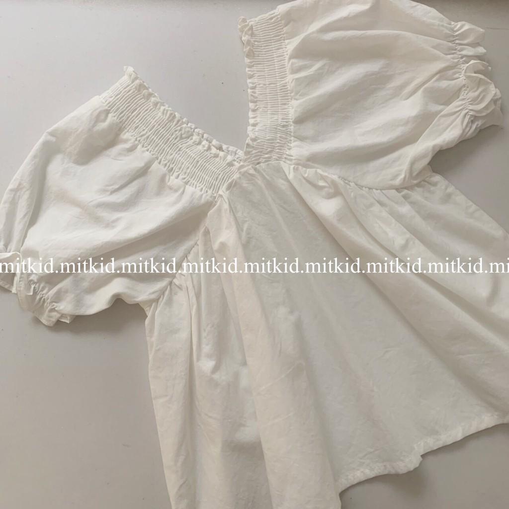 Áo váy cho bé gáiCÓ SẴN, Áo váy cổ chun PHONG CÁCH cho bé gái