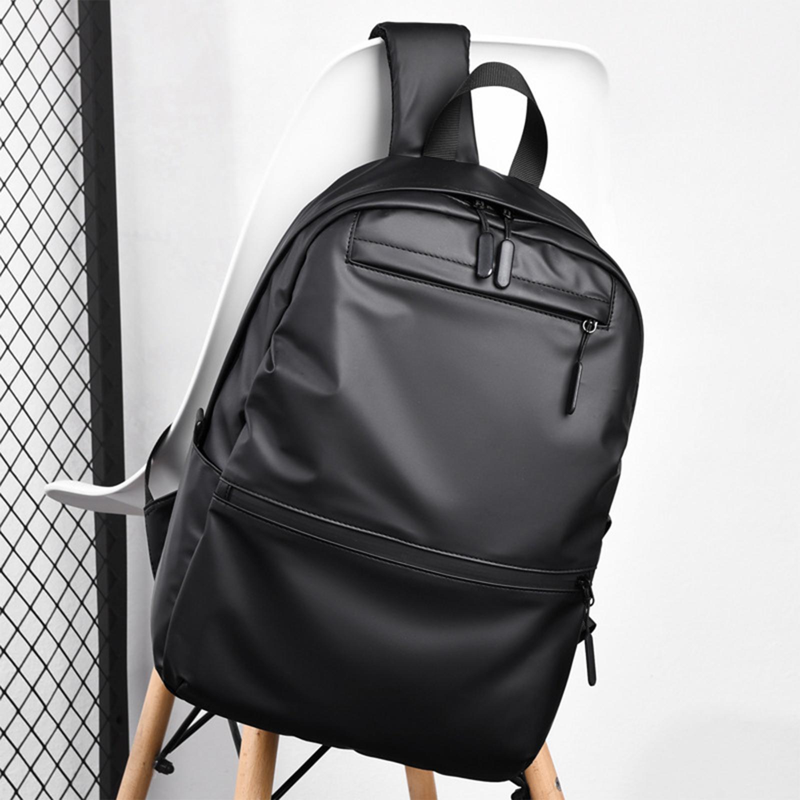 Rucksack Male Portable Large Waterproof Laptop Backpack for Hiking Office Black
