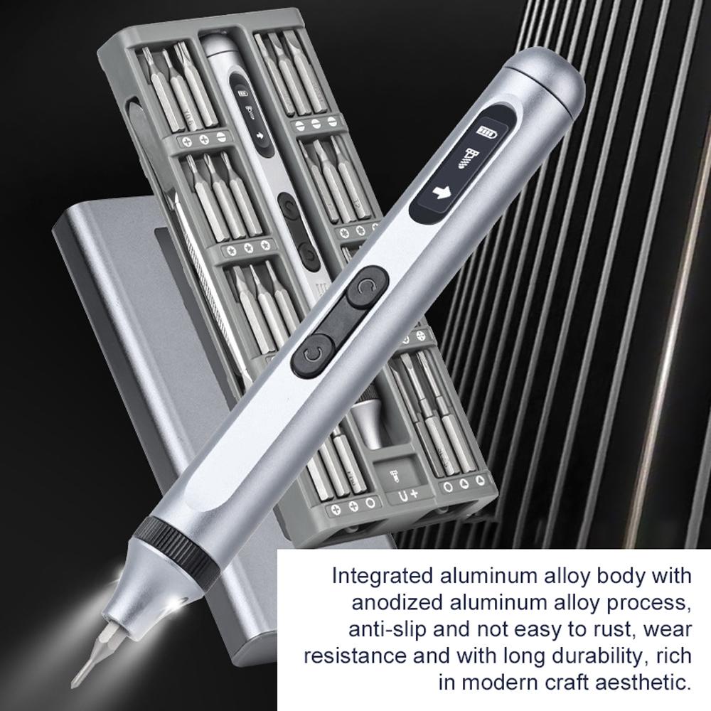 High Precise Electric Screwdriver Multifunctional Screw Driver Type-C Charging Electric Repairing Tool Set for Mobilephones Computers Home Appliances