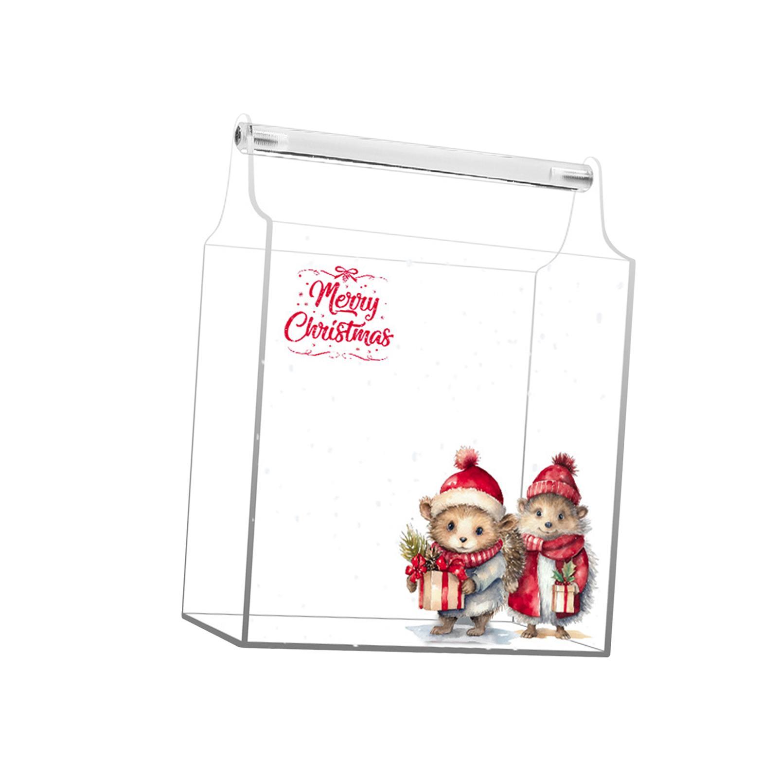Gift Box Clear Box Decoration, Christmas Holiday Gift Box, Delicate Acrylic Storage Container for Small Collections Statues Collections Dolls