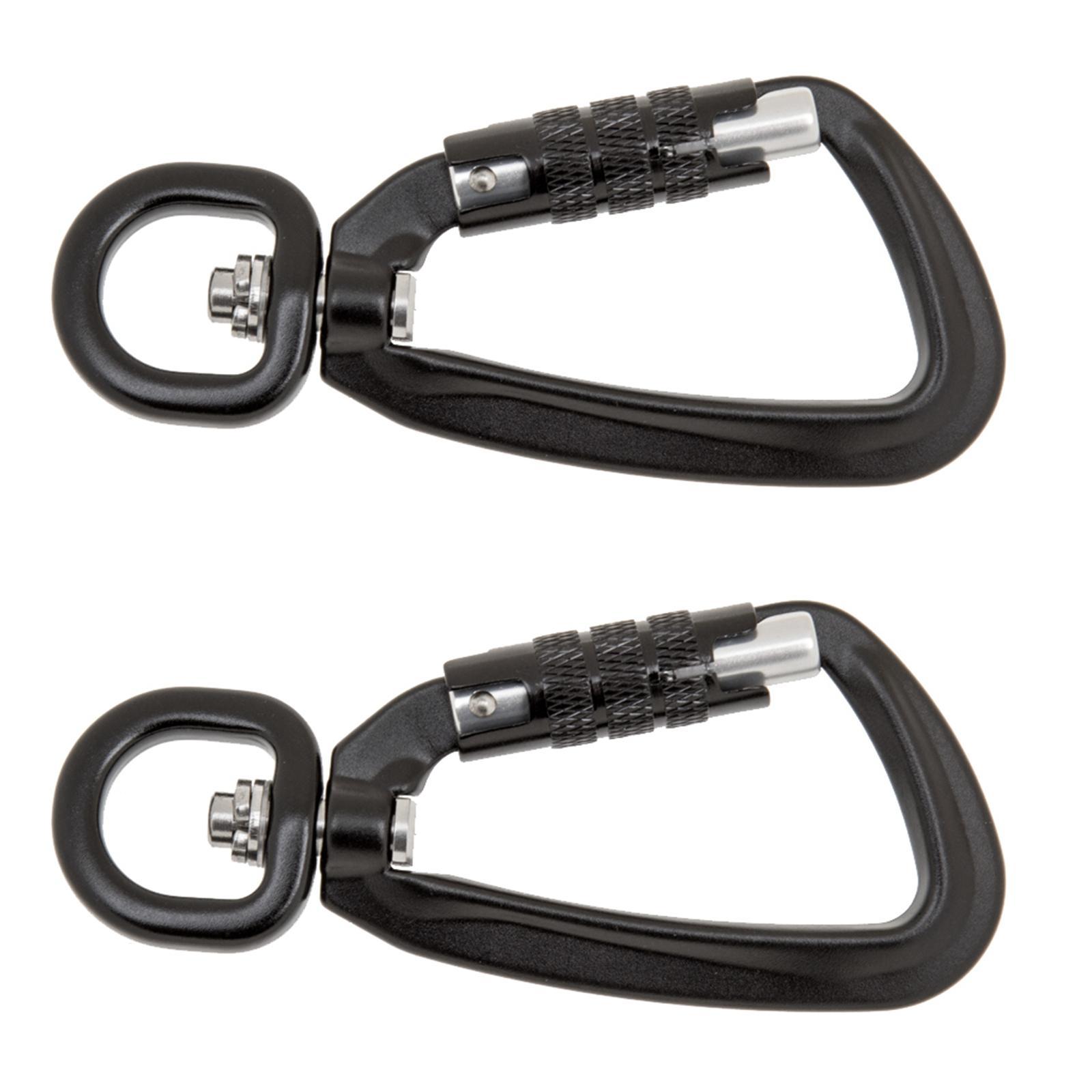 4x Heavy Duty Swivel Lock Carabiner Hook Dog Clip Snap 500KG
