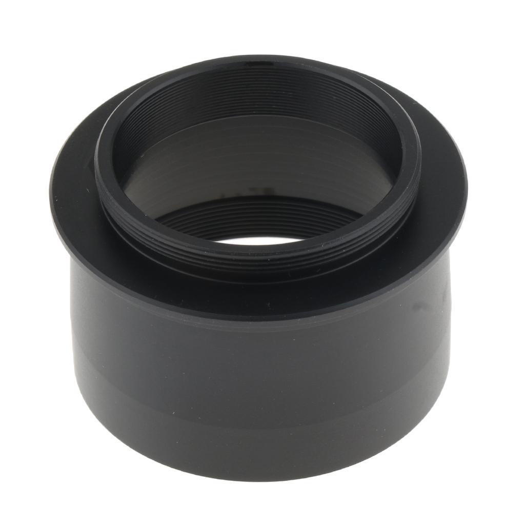 2" 50.8mm to M42*0.75 T2 Mount Adapter for Telescope Eyepiece Lens Black